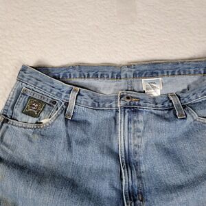 Cinch Jeans Men 38x32 Light Wash Blue Straight Leg Cotton Western Denim